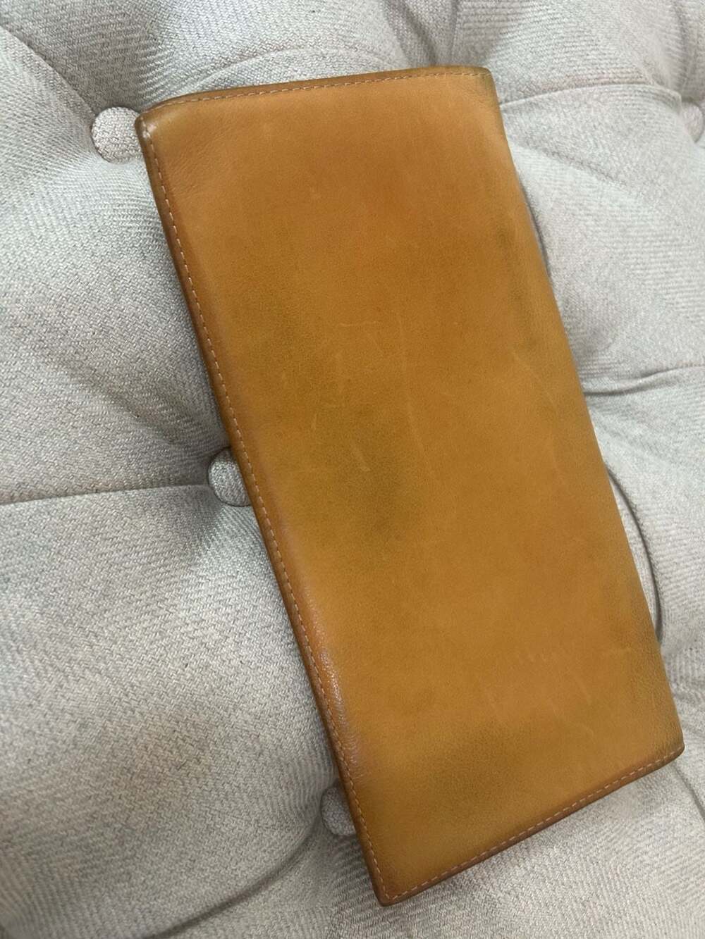 Graphic Image Leather Long Wallet with Purple Interior
